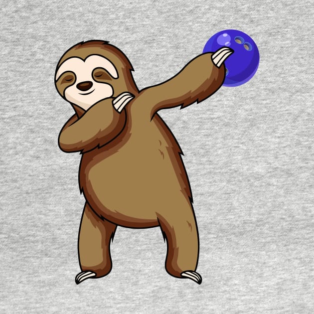 Dabbing Sloth Bowling Shirt Funny Dab Gift by juliannacarolann46203